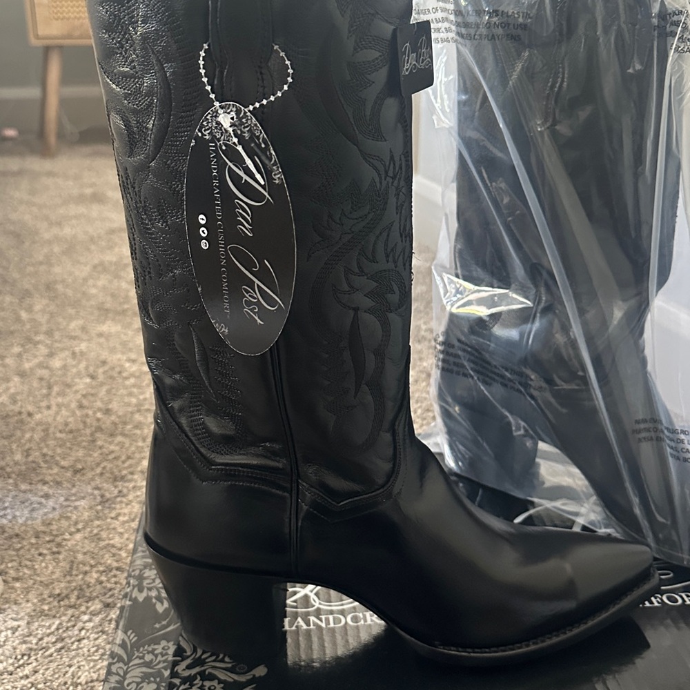 Dan Post NEW IN BOX, never worn Napalino DP3200 Black Cowboy boots. size 11 - Picture 4 of 6